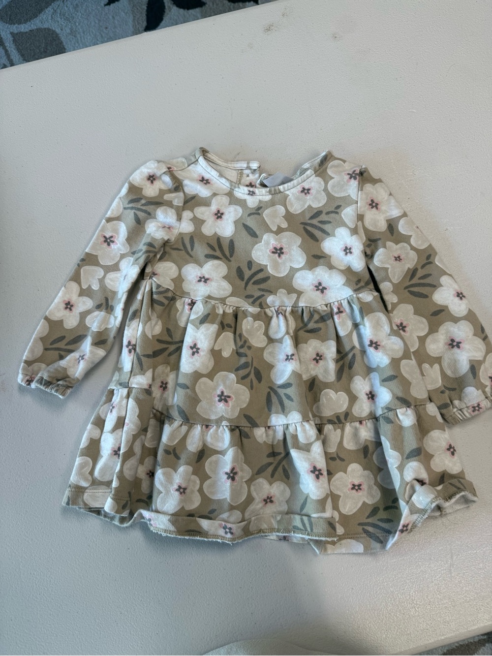 Carter's Floral Tiered Long-Sleeve Dress